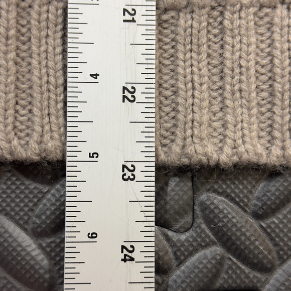 Forever 21 Trimmed Cardigan Women Medium Gray Blue Shawl Collar Faux Fur Sweater - Picture 7 of 8